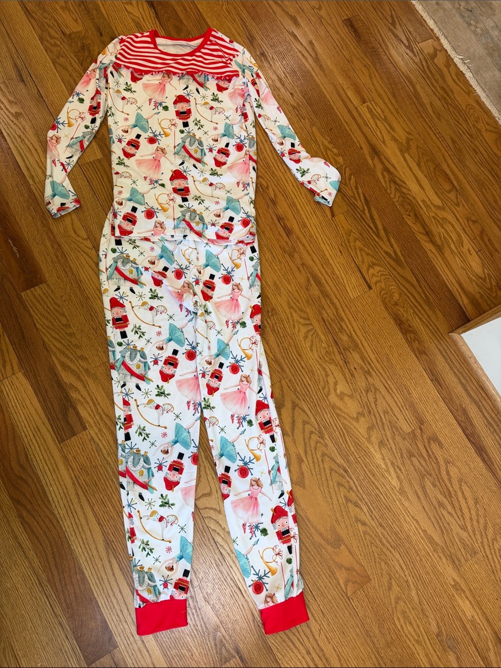 NWOT Millie Loves Lily Holiday Nutcracker & Ballerina Girl Pajamas in Red/White